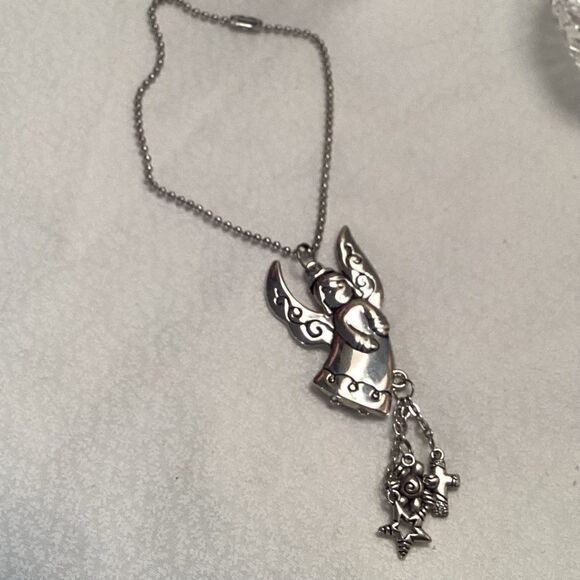Silvertone Angel Pendant - Picture 1 of 5